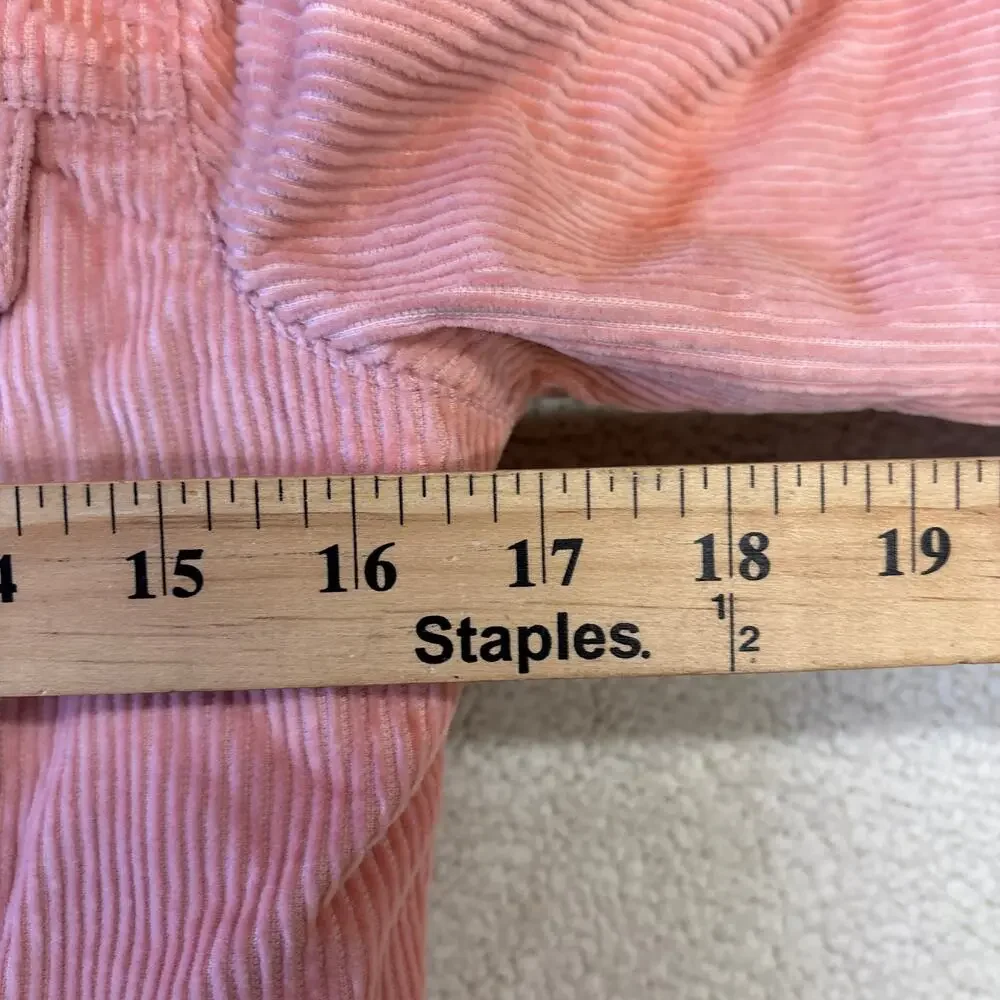 GAP Jacket Girls XL Pink Corduroy Sherpa Fleece Lined Trucker Button Front Kids